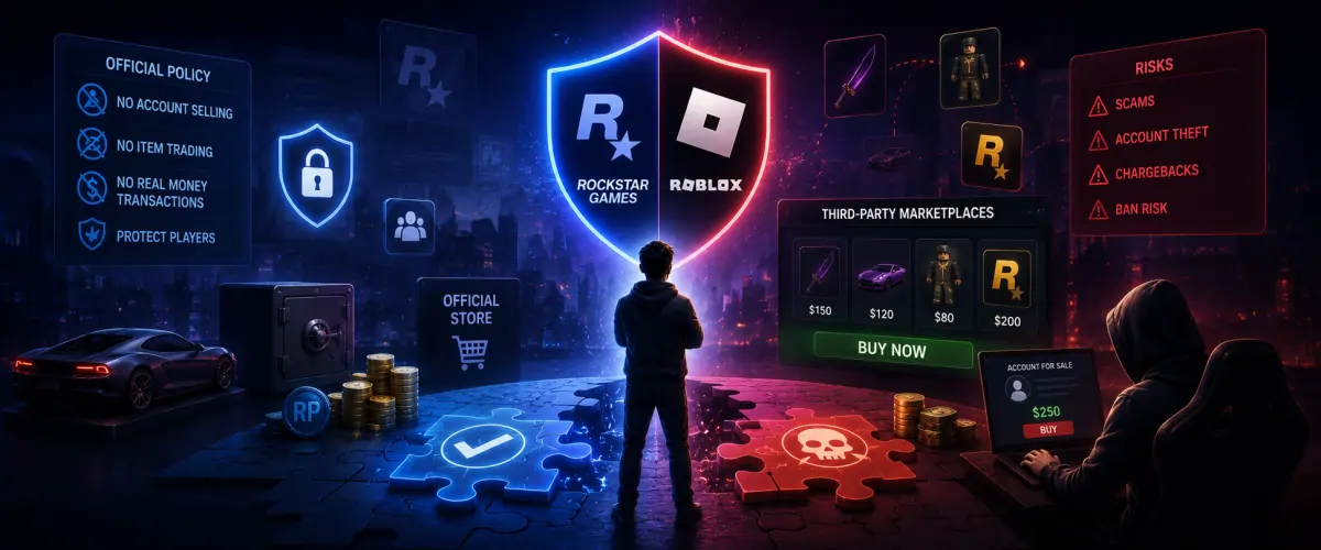 پشتپرده مخالفت Rockstar و Roblox با فروش اکانت و آیتم