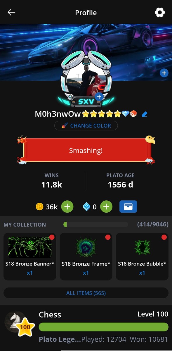 اکانت ۵ ساله پلاتو با 12k برد و 36k سکه