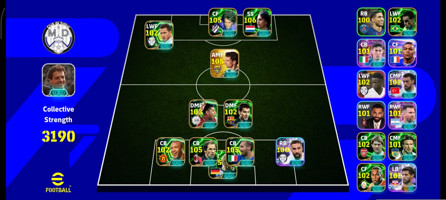 اکانت بسیار خوشانس با 6 بازیکن غیر رایگان 