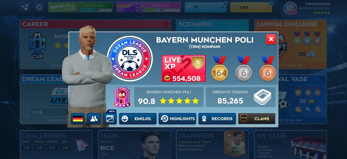 اکانت دریم لیگ عالی با قیمت مناسب