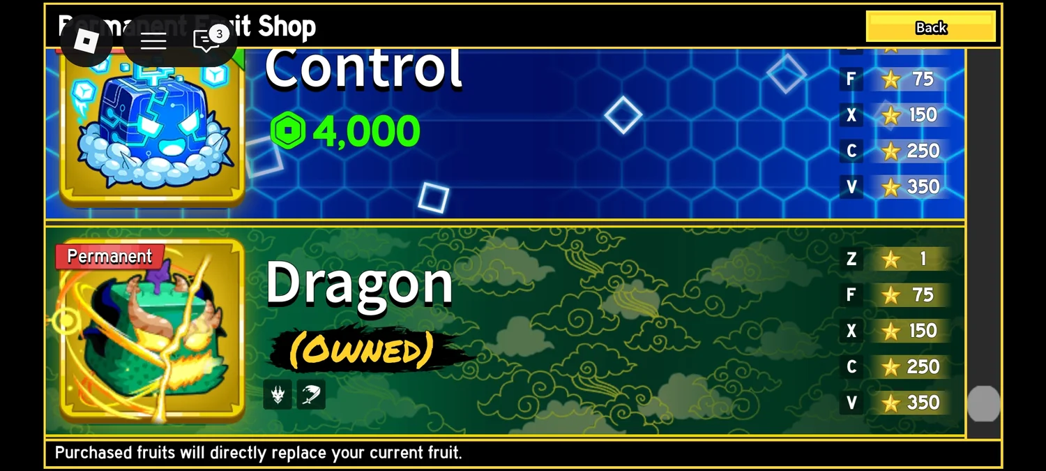 اکانت بلاکس فروت دارای پرم دراگون لول مکس 