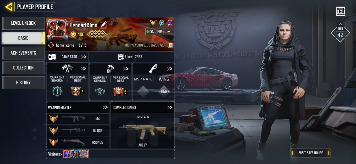 اکانت لول مکس کالاف