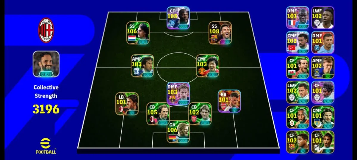 اکانت efootball مسی 108