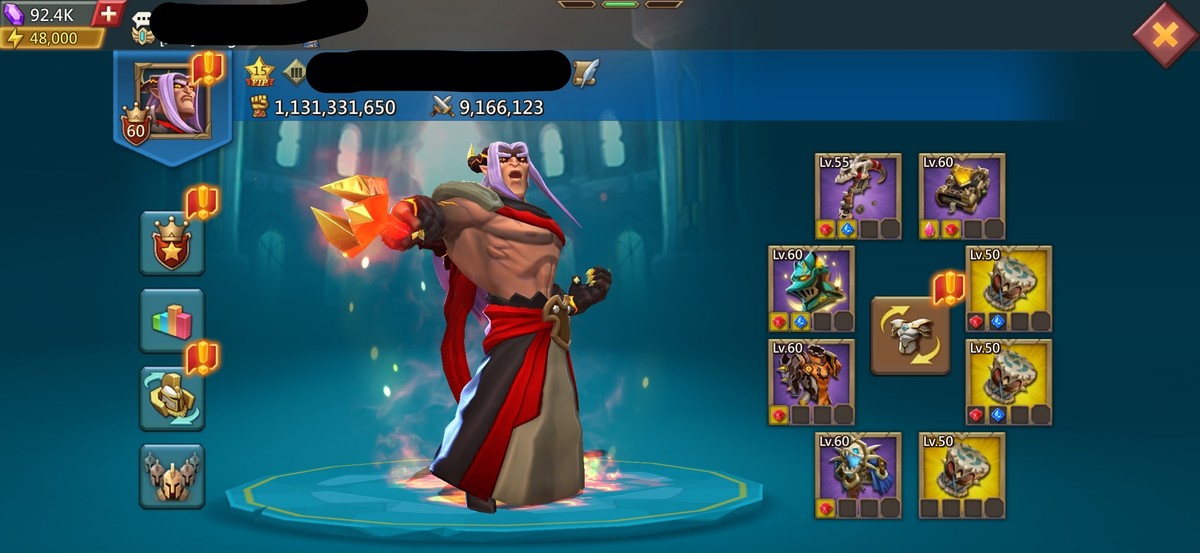 اکانت بازی لردز موبایل دارای t5