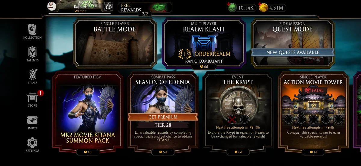 فروش اکانت بازی موبایل Mortal Kombat