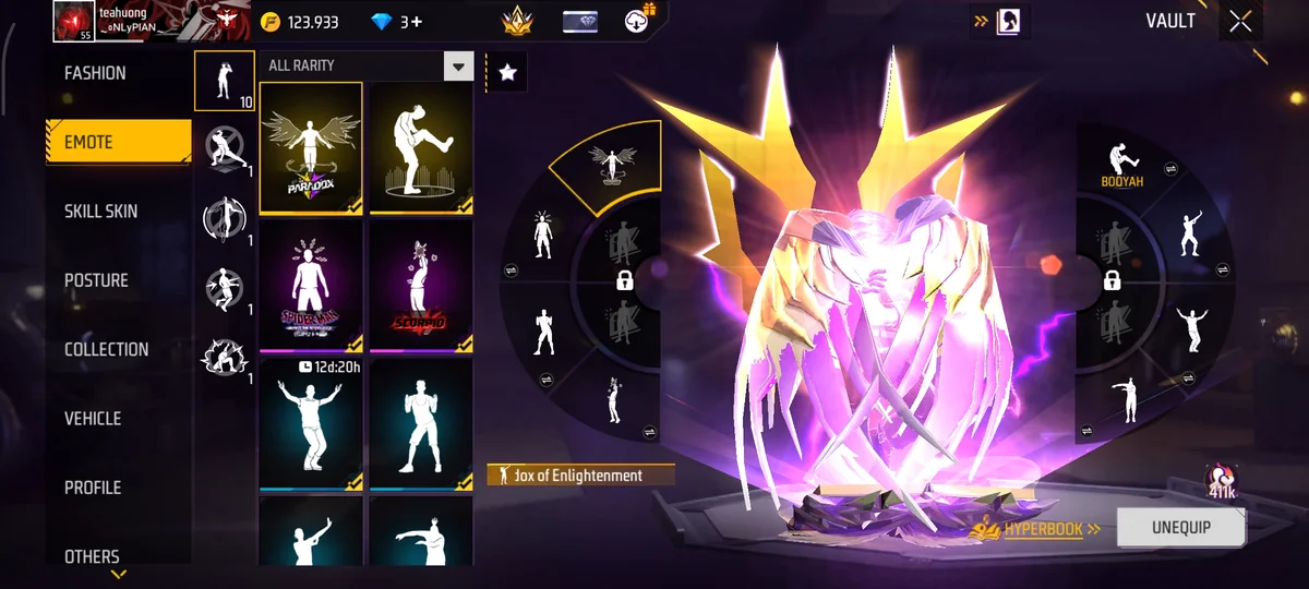 ✨ 💎 اکانت Free Fire لول ۵۵ با ۴۰ کاراکتر و رنک Heroic | تحویل فوری💎✨