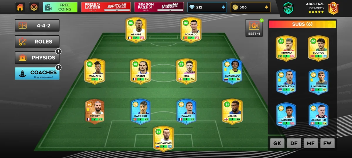 فروش اکانت دریم لیگ