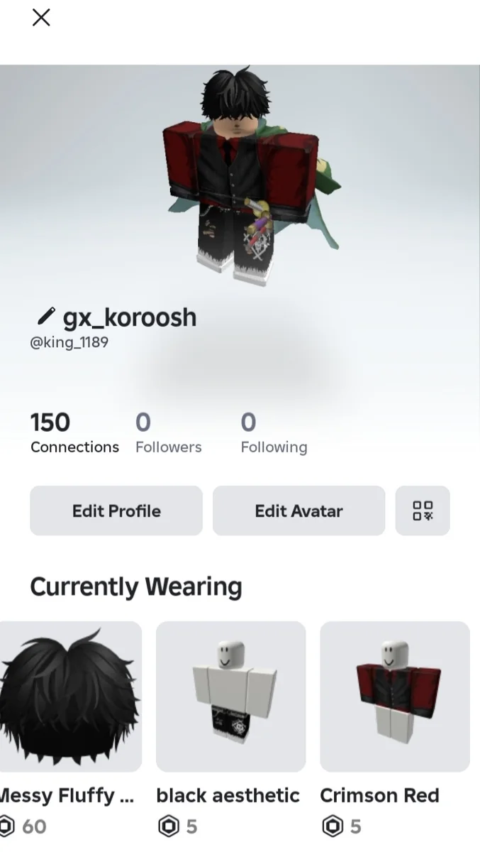 یک اکانت فول که ۲۸۰۰ روباکس خرج شده براش