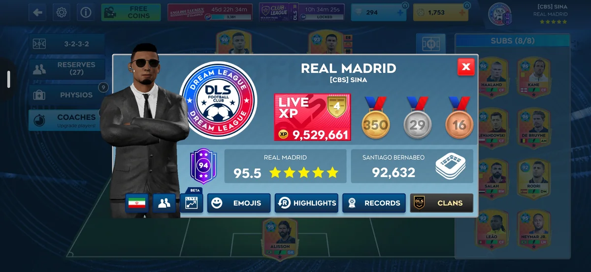 تیم فول مکس، ۹.۵ میلیون XP، مسی و امباپه ۹۶، هالند ۹۶ + بازیکنان برتر دنیا ⚽💎