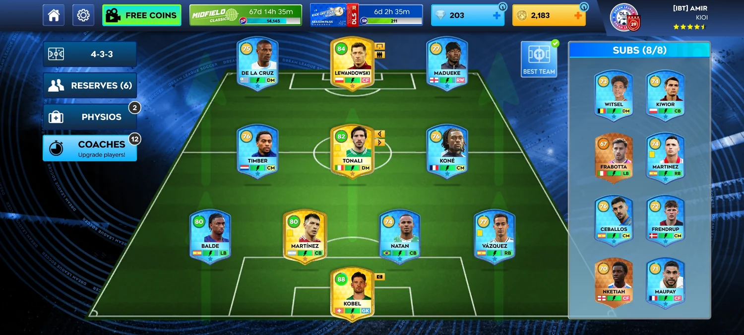 اکانت دریم لیگ 