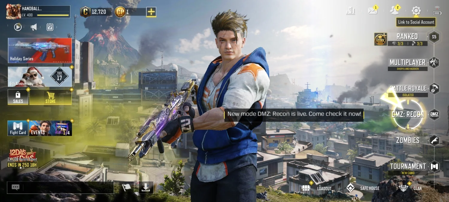 اکانت کالاف لول ۴۰۰ فول